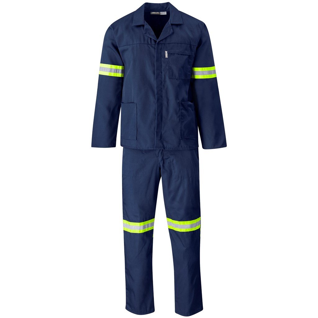 Trade Polycotton Conti Suit - Reflective Arms & Legs - Yellow Taped - Image 4