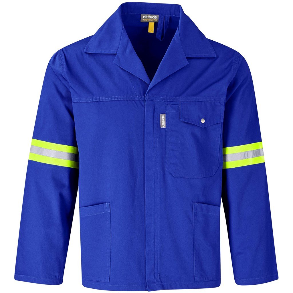 Site Premium Polycotton Jacket - Reflective Arms & Back - Yellow Tape - Image 3
