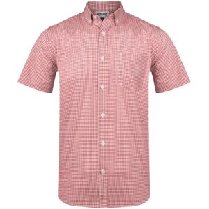 Mens Short Sleeve Edinburgh Shirt - Red