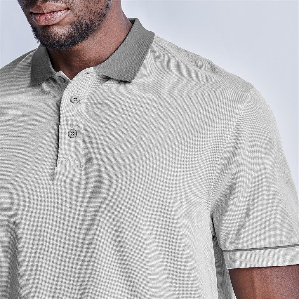 Mens Verge Golf Shirt - Light Grey - Image 5