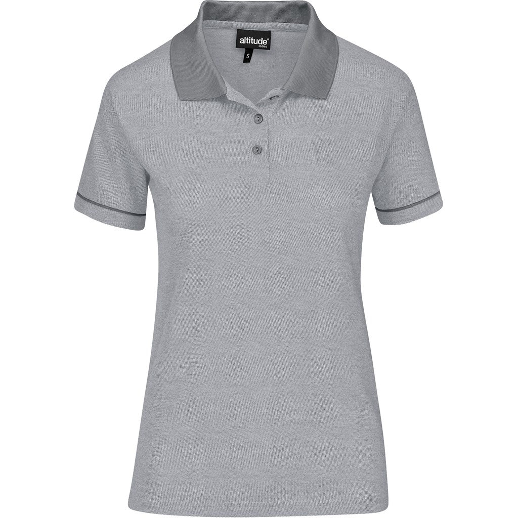 Ladies Verge Golf Shirt - Light Grey - Image 3
