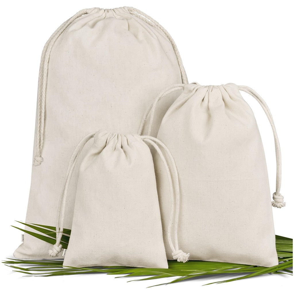 Okiyo Chikara Midi Cotton Drawstring Pouch - Image 5