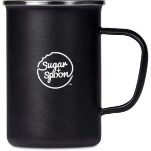 Serendipio Canyon Enamel Coffee Mug – 600ml - Black
