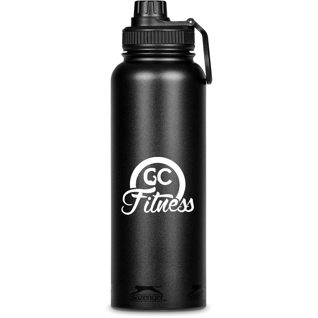 Slazenger Hooper Stainless Steel Vacuum Water Bottle - 1.2 Litre - Black - Image 3