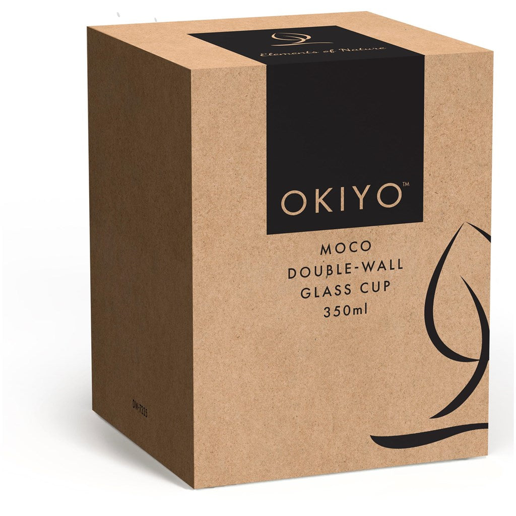 Okiyo Moco Glass & Bamboo Double-Wall Cup - 350ml - Image 11