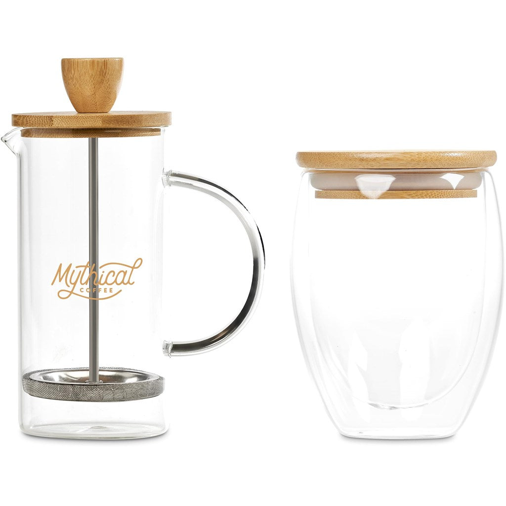 Okiyo Aibo Glass & Bamboo Coffee Set - Image 3