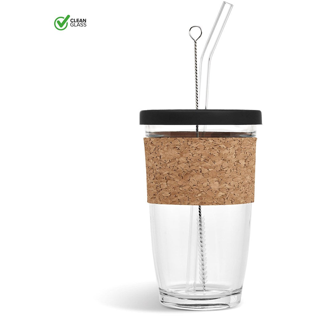 Kooshty Kork Glass Smoothie Kup & Straw - 480ml - Image 3