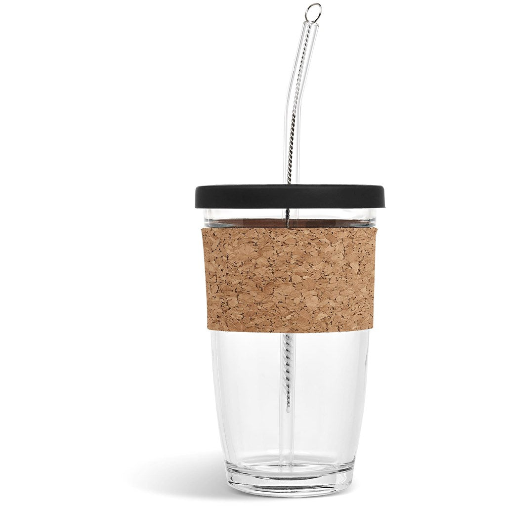 Kooshty Kork Glass Smoothie Kup & Straw - 480ml - Image 5
