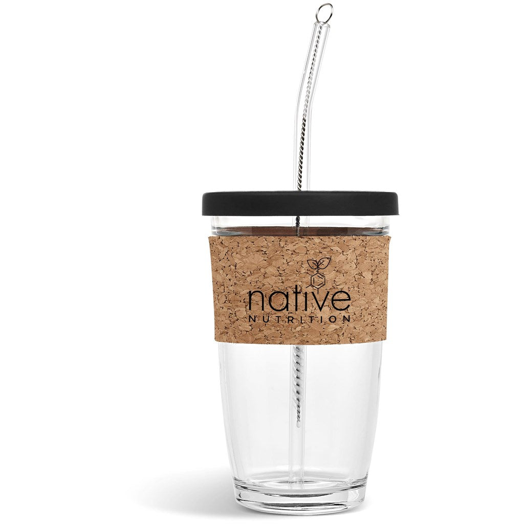 Kooshty Kork Glass Smoothie Kup & Straw - 480ml - Image 4