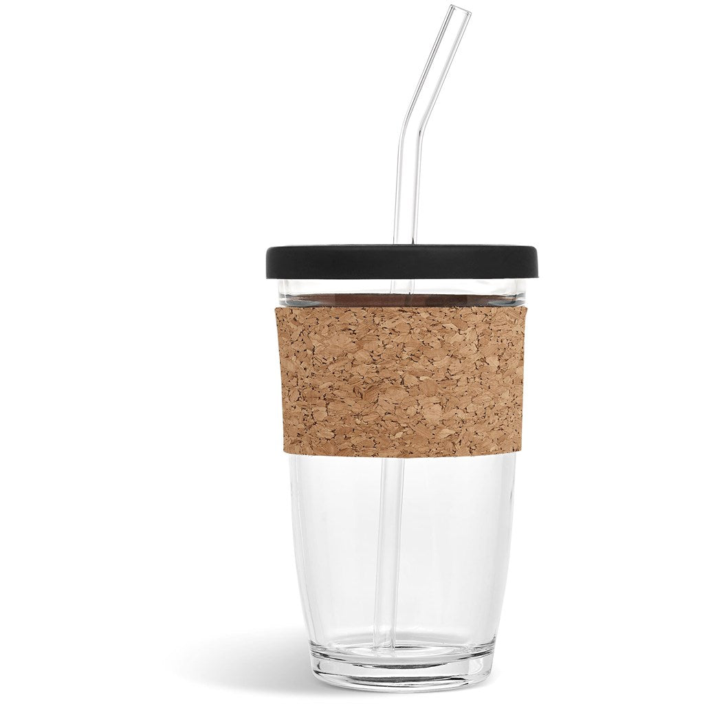 Kooshty Kork Glass Smoothie Kup & Straw - 480ml - Image 7