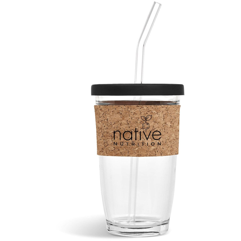 Kooshty Kork Glass Smoothie Kup & Straw - 480ml - Image 6