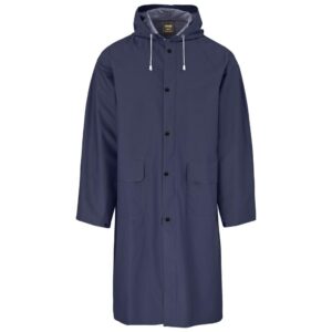 Light Duty Storm Rubberised Polyester/PVC Raincoat - Navy