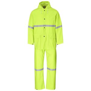 Light Duty Tornado  Hi-Viz Reflective  Rubberised Rainsuit - Yellow